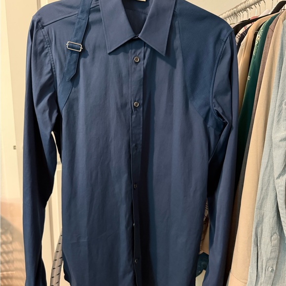 Men's Blue Dress Shirt - Picture 1 of 3